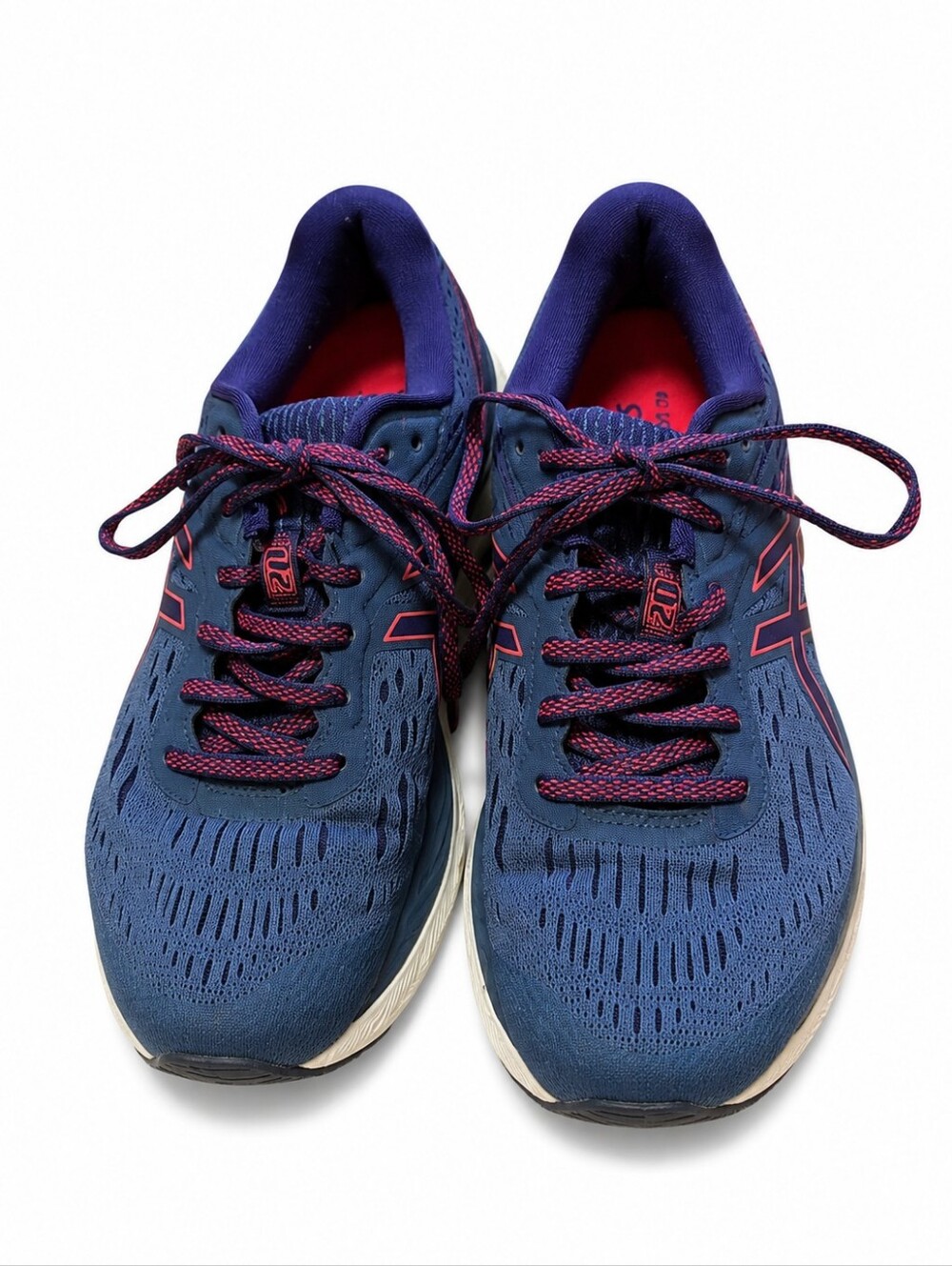 ASICS GEL-Cumulus 20 Women's Running Shoes Blue Pink Wide Athletic Sneakers US 8